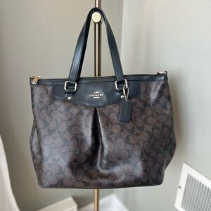 Coach Brown Signature Tote Bag